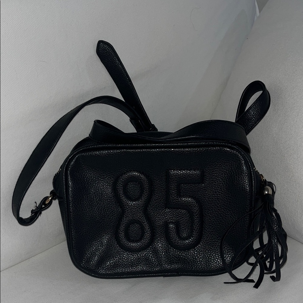 Black Leather Crossbody Bag